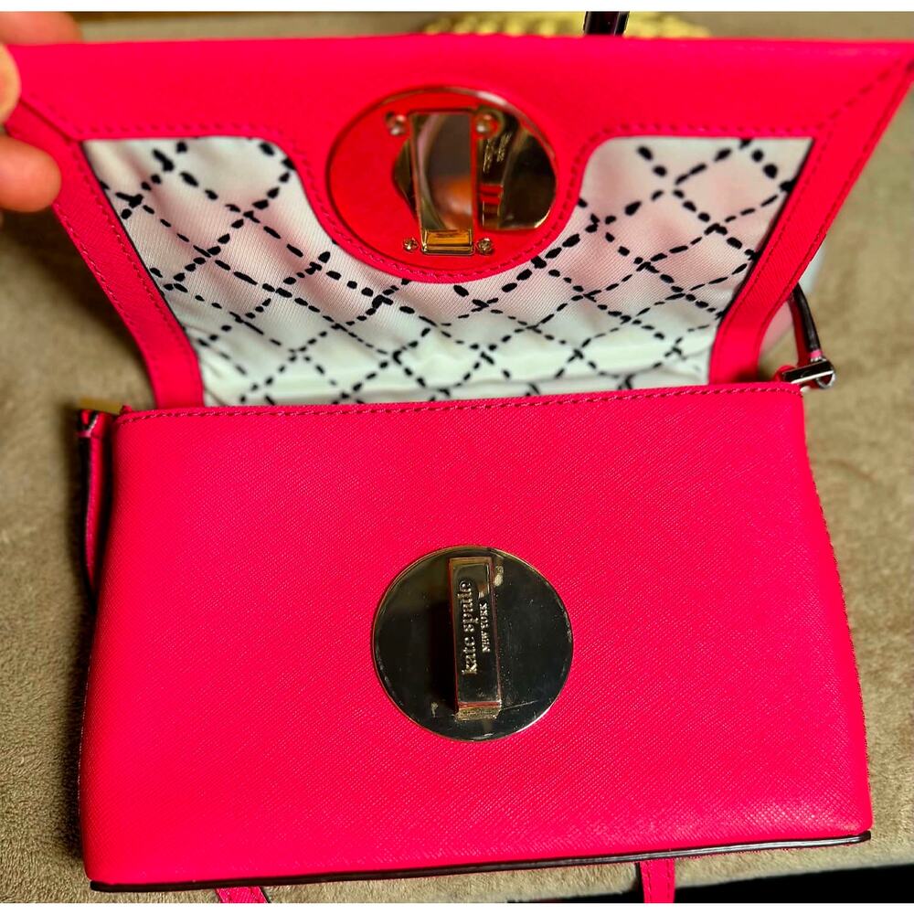 ✨ Kate Spade Newbury Lane Sally Crossbody Bag – Pink Saffiano Leather (EUC) - Picture 5 of 6